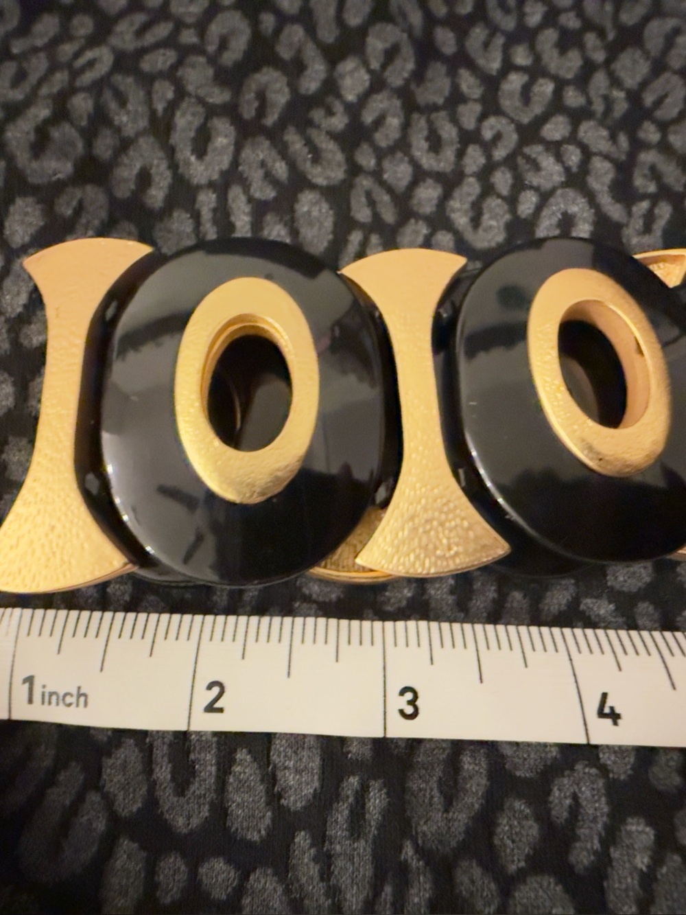 Chunky Black and Gold Bracelet - Picture 9 of 10